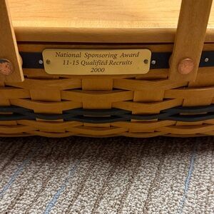 Longaberger very rare national sponsoring award basket with lid.